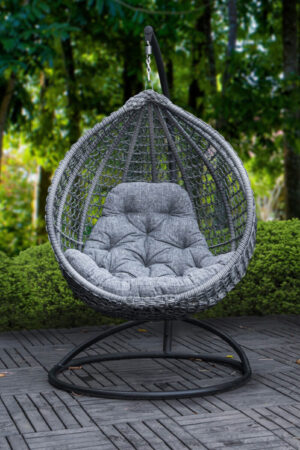 подвесное кресло кокон мираж серый цены