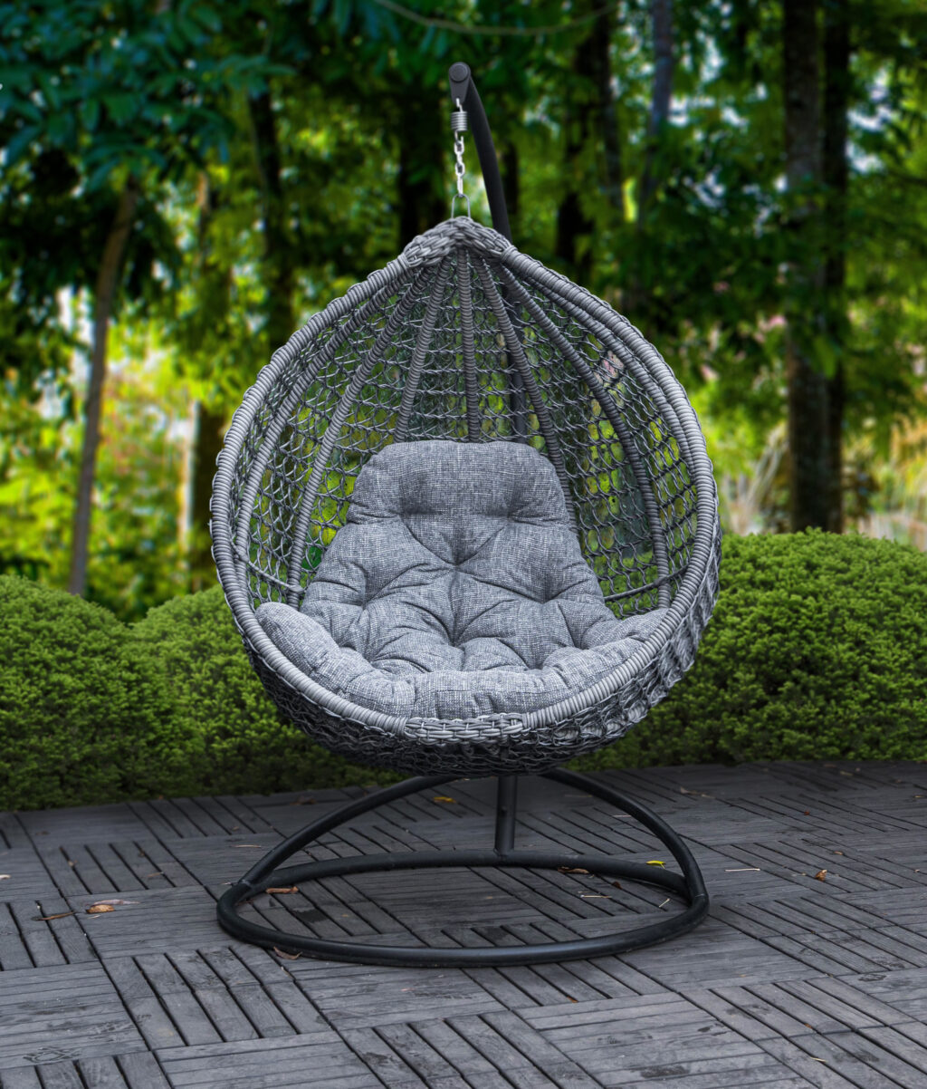 подвесное кресло кокон мираж серый цены