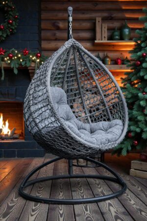 крісло гойдалка підвісна міраж сірий