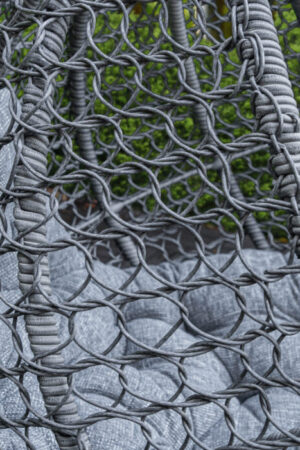 кресло кокон мираж серый ротанг