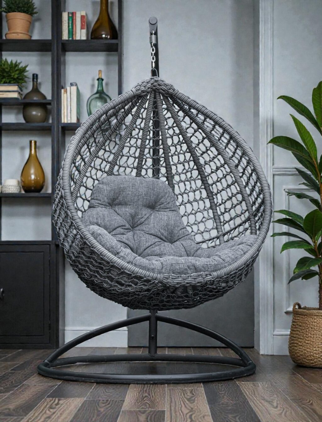 подвесное кресло мираж серое