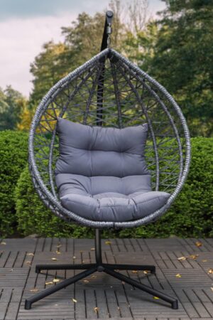 підвісне крісло кокон фенікс сірий купити