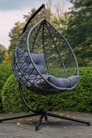 підвісне крісло кокон фенікс сірий