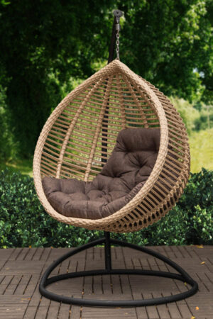 подвесное кресло коричневый кит двухволновой бежевый 2026