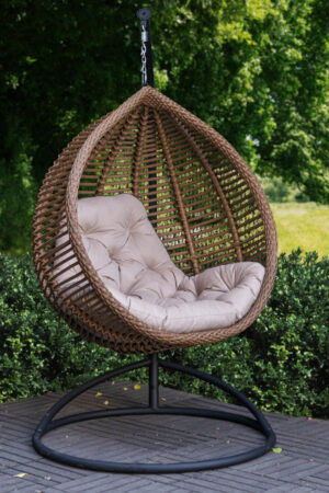 коричневый кресло кокон кит полосатый 2026