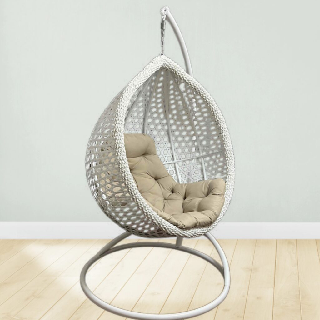 біле підвісне крісло колібрі преміум