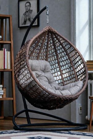 крісло качалка кокон міраж коричневий