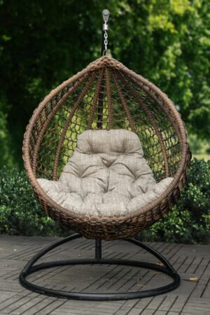 крісло підвісне кокон міраж коричневий