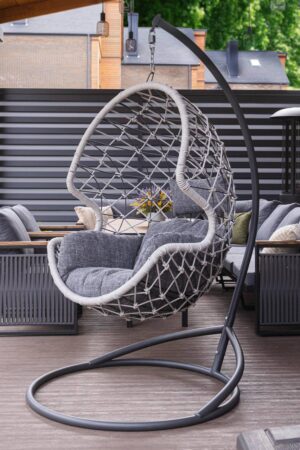 пілвісне крісло гойдалка Олівія плетене з роупу