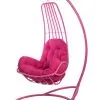 розовое подвесное кресло гамак