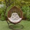 Садовое кресло качалка из ротанга