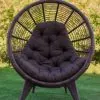 кресло в сад коричневое