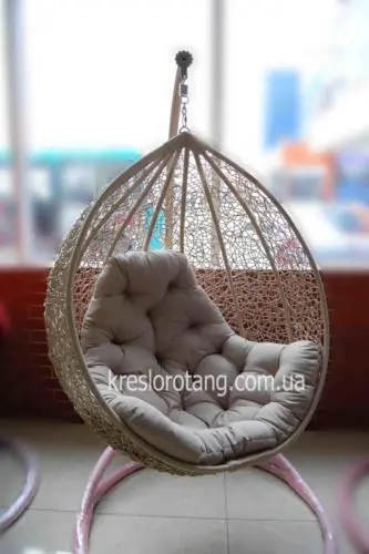 кресло-кокон с густым плетением Эмилия